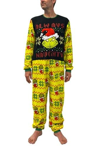 Grinch Always Naughty Ugly Adult Sweater Union Suit